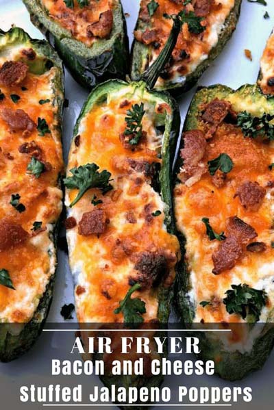 Healthy Air Fryer Recipes: Easy Air Fryer Bacon And Cream Cheese Stuffed Jalapeno Poppers