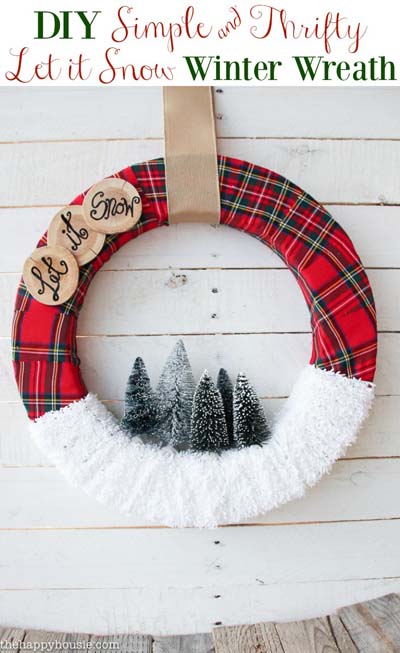 DIY Christmas Wreaths: Let it Snow Christmas Wreath