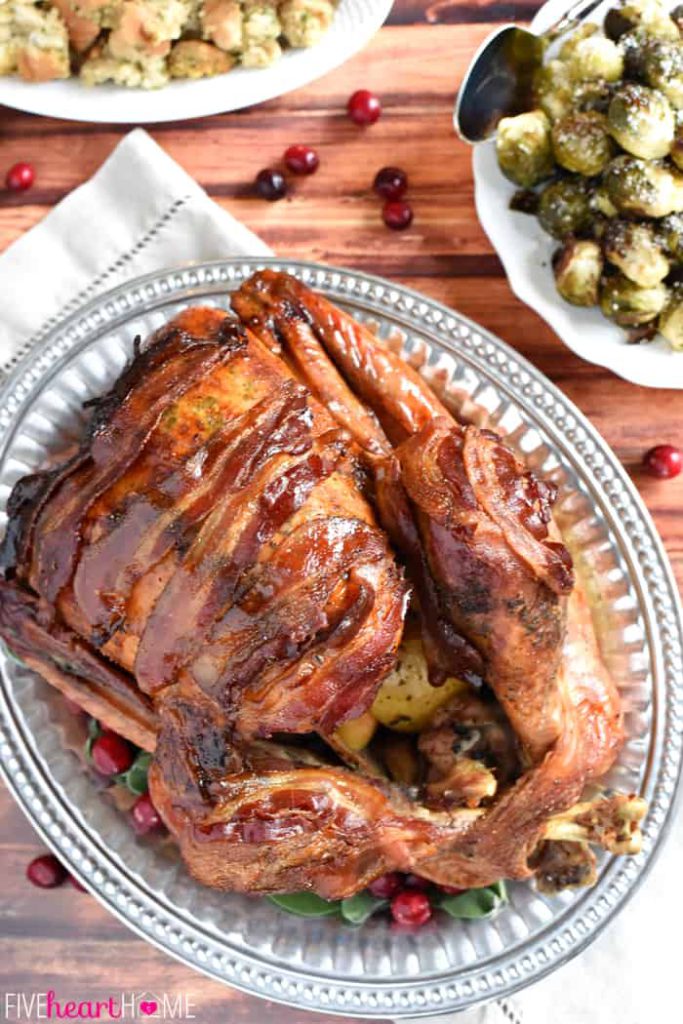 Thanksgiving Turkey Recipes: Maple-Glazed Turkey with Bacon and Sage Butter
