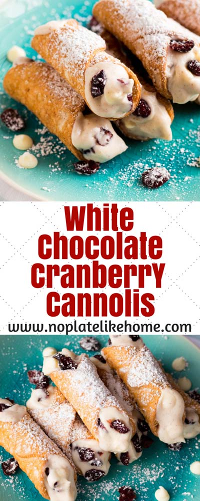 Cranberry Dessert Recipes: White Chocolate Cranberry Cannolis