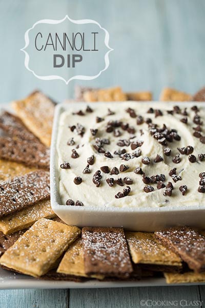 Party Snack Ideas & Party Appetizers: Cannoli Dip