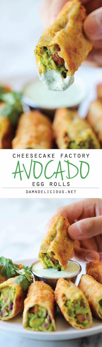 Party Snack Ideas & Party Appetizers: Cheesecake Factory Avocado Egg Rolls