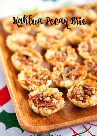 Party Snack Ideas & Party Appetizers: Kahlua Pecan Brie