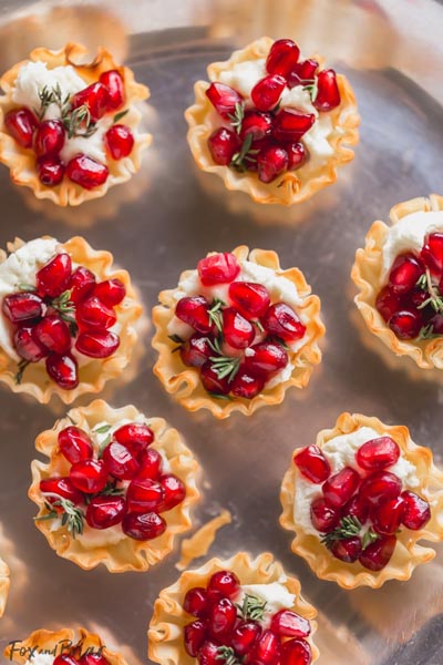 Party Snack Ideas & Party Appetizers: Pomegranate Goat Cheese Bites