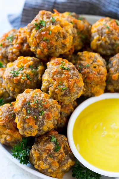 Party Snack Ideas & Party Appetizers: Sausage Cheese Balls
