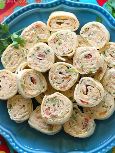 Pinwheel Appetizers & Pinwheel roll ups: Chicken Enchilada Roll Ups