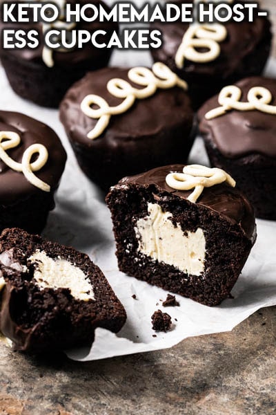 Keto Chocolate Dessert Recipes: Keto Homemade Hostess Cupcakes