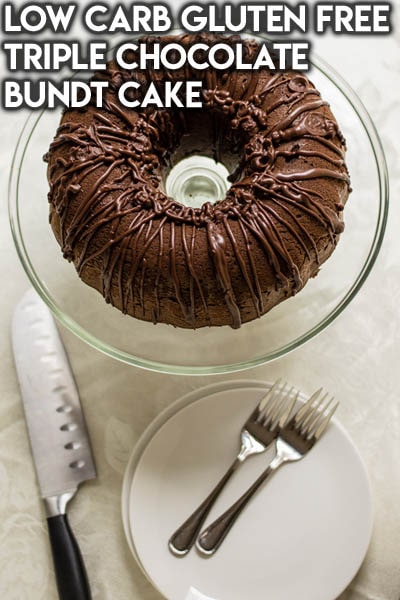 Keto Chocolate Dessert Recipes: Low Carb Gluten Free Triple Chocolate Bundt Cake