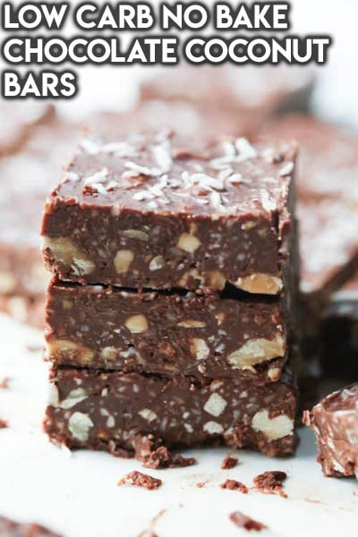Keto Chocolate Dessert Recipes: Low Carb No Bake Chocolate Coconut Bars