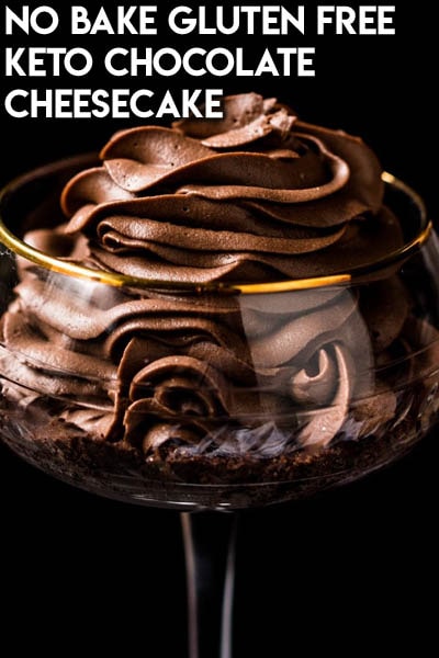 Keto Chocolate Dessert Recipes: No Bake Gluten Free Keto Chocolate Cheesecake