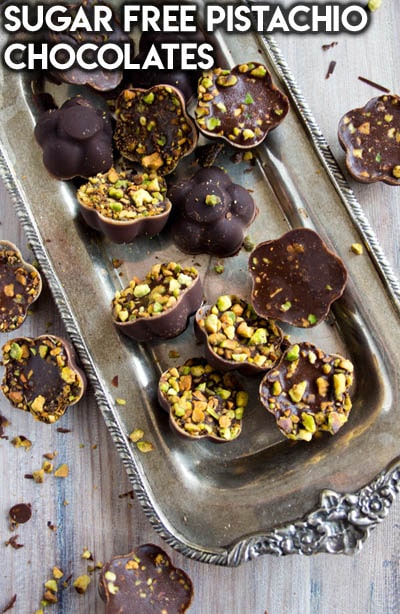 Keto Chocolate Dessert Recipes: Sugar Free Pistachio Chocolates