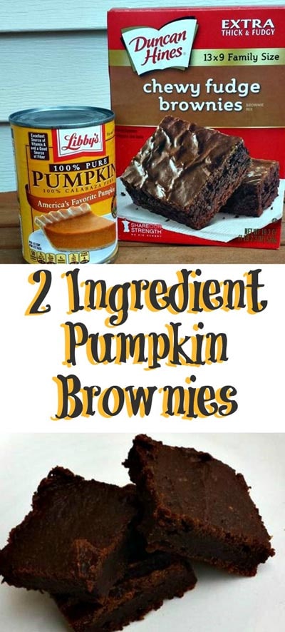 2 Ingredient Pumpkin Brownies