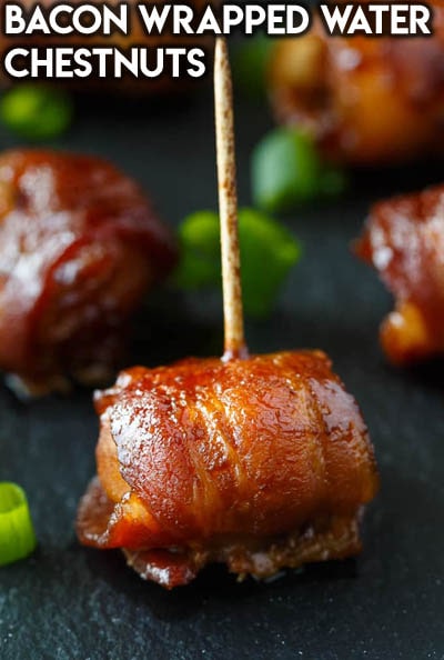 Meat Appetizers: Bacon Wrapped Water Chestnuts