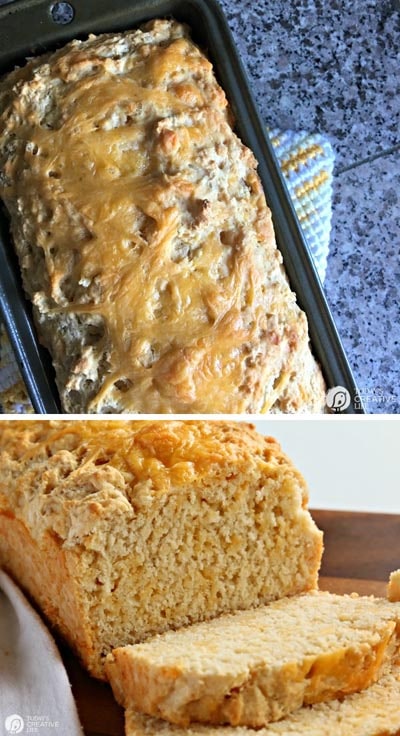 Homemade bread recipes: Beer Bread Recipe with Garlic and Cheese