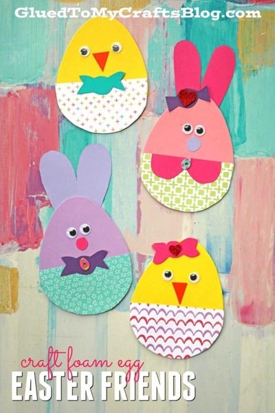 Craft Foam Egg Easter Friends