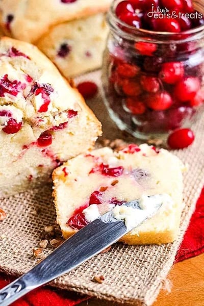 Homemade bread recipes: Cream Cheese Cranberry Bread