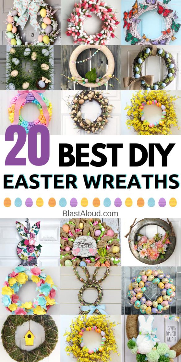 20 DIY Easter Wreaths Perfect For Spring And Easter