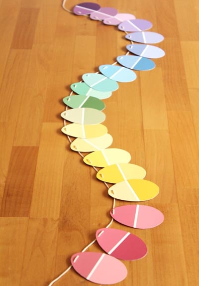 DIY Paint Chip Easter Garland