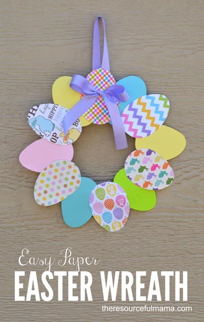 Easy Paper Easter Wreath