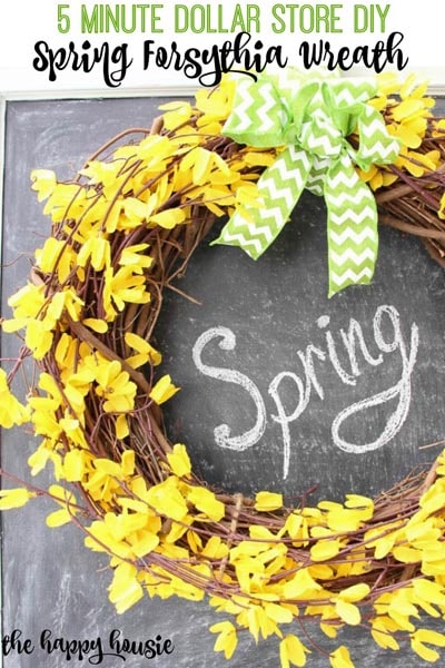 DIY Easter Wreaths: Five Minute Dollar Store Spring Wreath