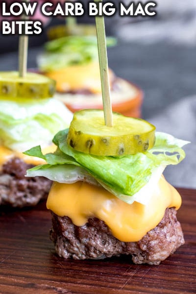 Meat Appetizers: Low Carb Big Mac Bites