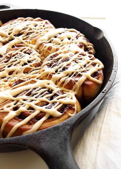 Skillet Desserts: Maple Syrup Cinnamon Rolls