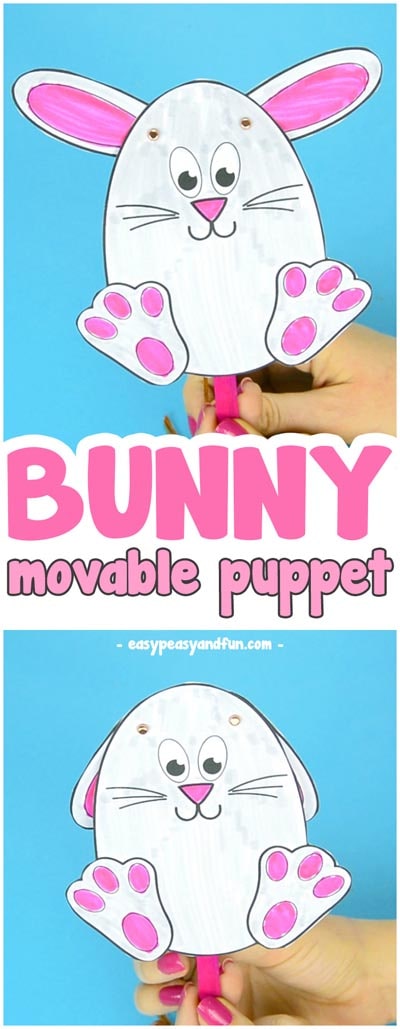 Movable Easter Bunny Paper Doll