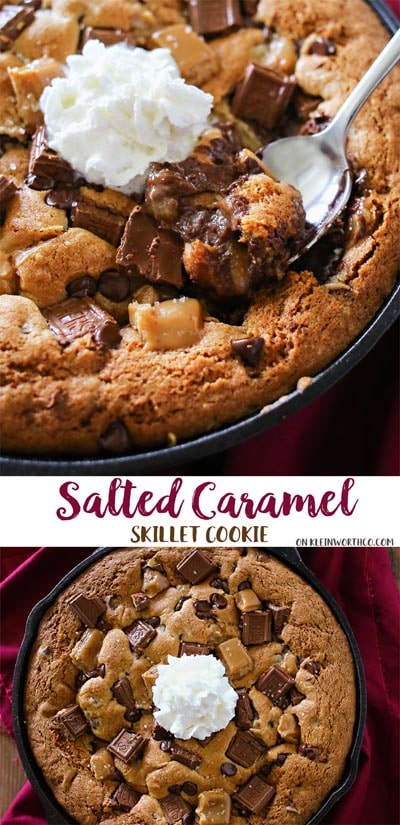 Skillet Desserts: Salted Caramel Skillet Cookie