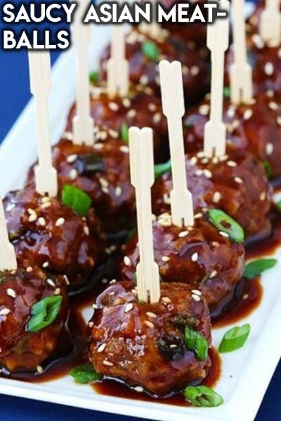 Meat Appetizers: Saucy Asian Meatballs