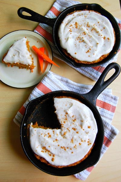Skillet Desserts: Skillet Carrot Cake with Cream Cheese Frosting