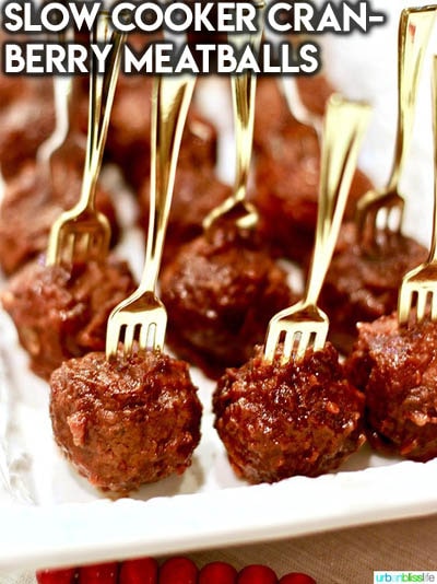 Meat Appetizers: Slow Cooker Cranberry Meatballs
