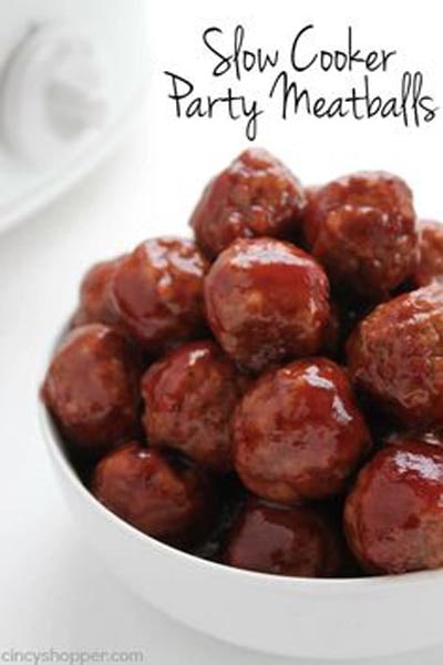 Slow Cooker Party Meatballs Appetizers