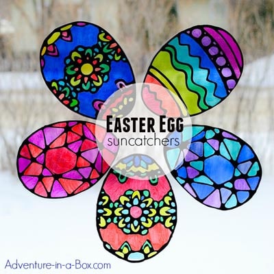 Stained Glass Easter Egg Suncatchers