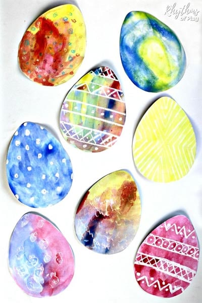 Watercolor Surprise Easter Egg Art