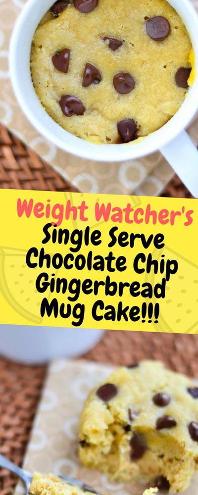 Weight Watcher’s Single Serve Chocolate Chip Gingerbread Mug Cake