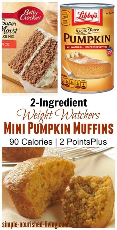 Weight Watchers Pumpkin Spice Cake Mix Muffins