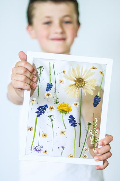 Handmade DIY Gifts For Mom: Pressed Flower Art