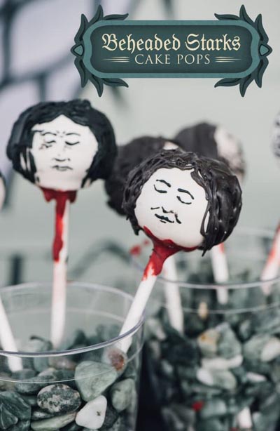 Game Of Thrones Recipes: Beheaded Starks Cake Pops