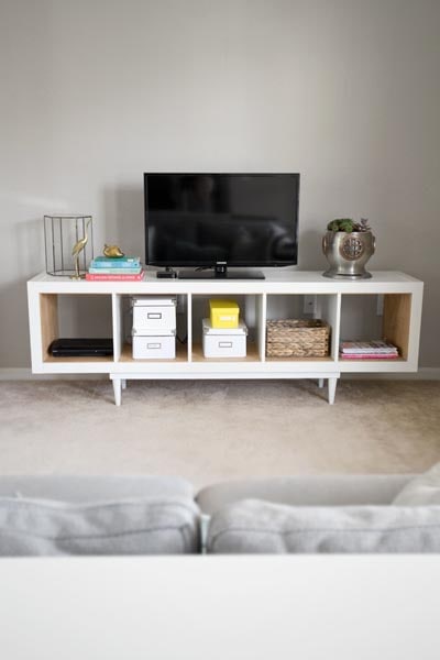 IKEA Kallax Hacks: Shelving Unit To TV Stand