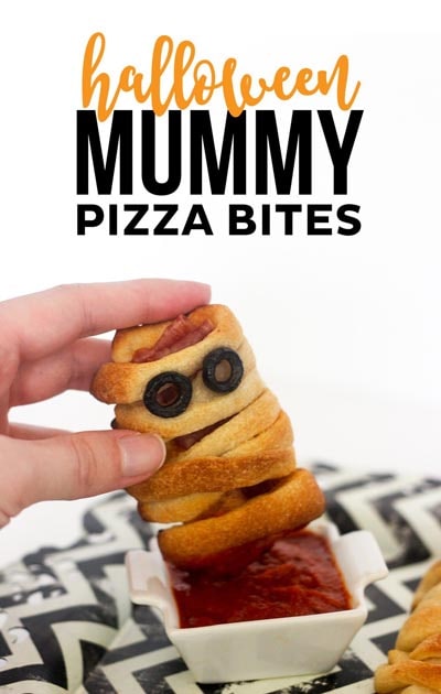 Halloween Party Appetizers: Halloween Mummy Pizza Bites