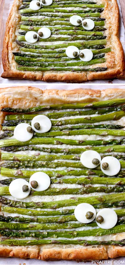 Halloween Party Appetizers: Monster Eye Asparagus Gruyere Tart