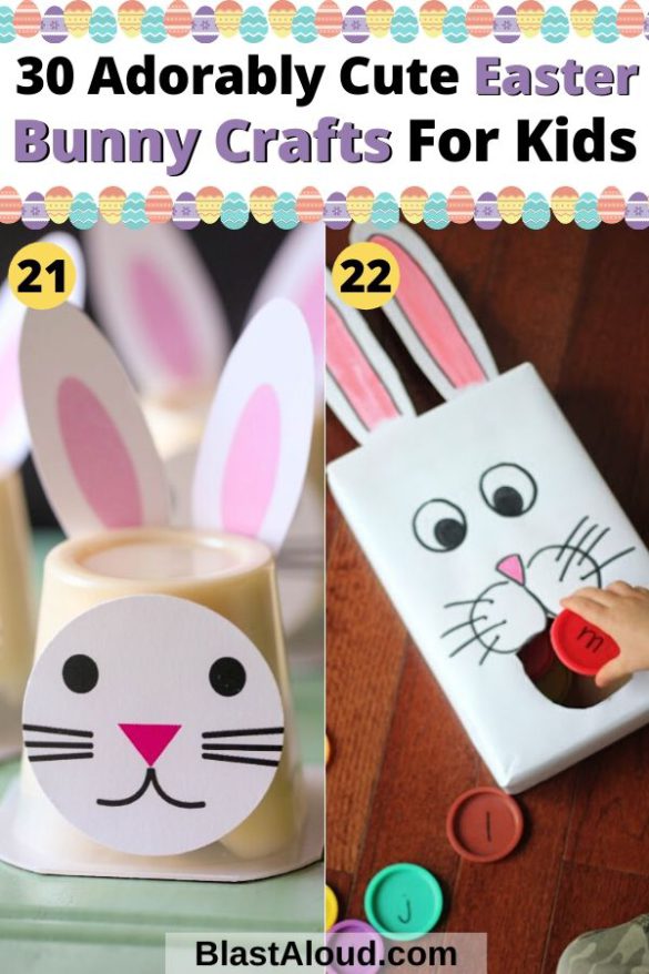 30 Adorably Cute Easter Bunny Crafts For Kids To Make This Year